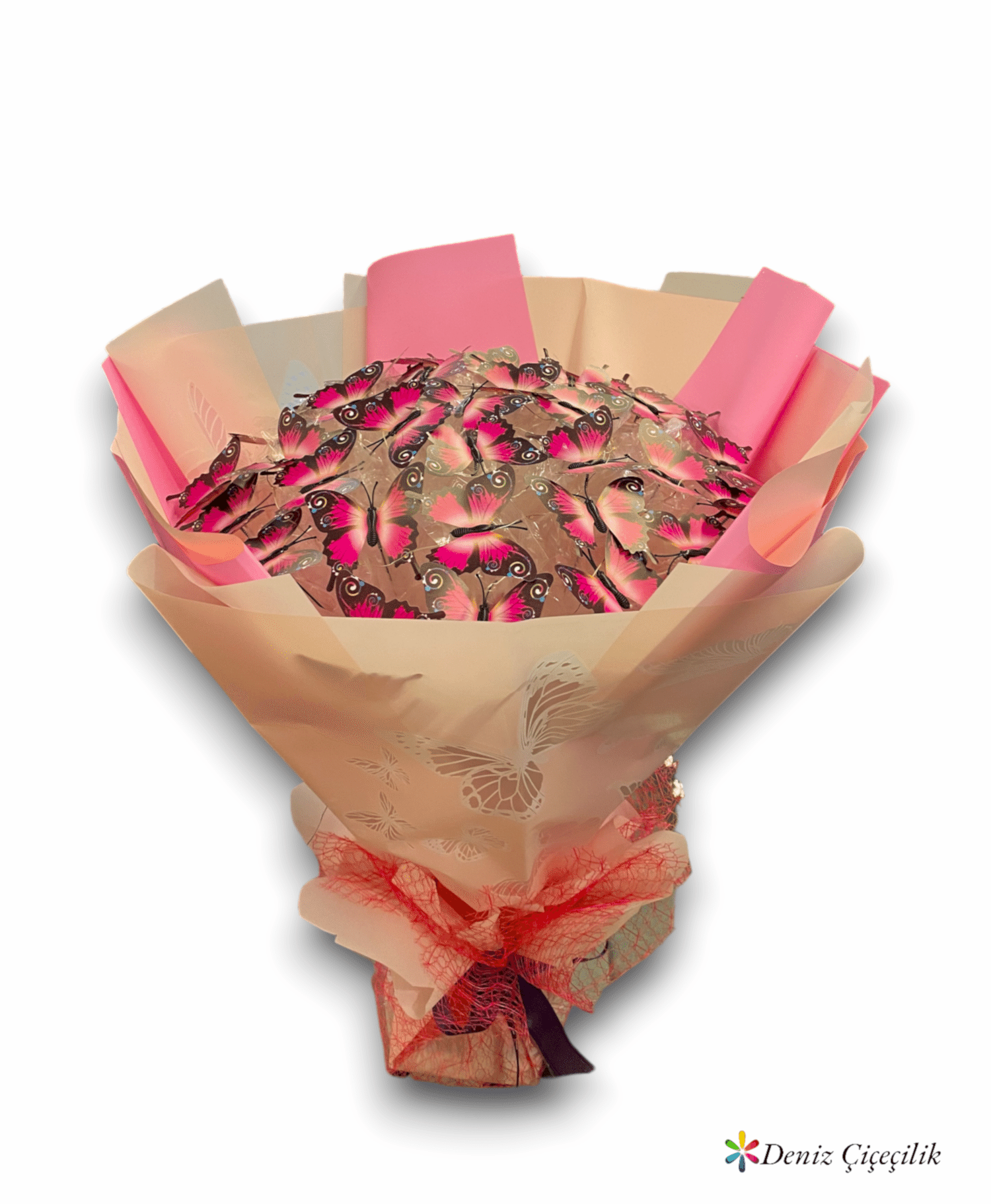 Pembe Kelebek Buketi